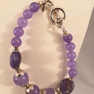Purple beaded bracelet